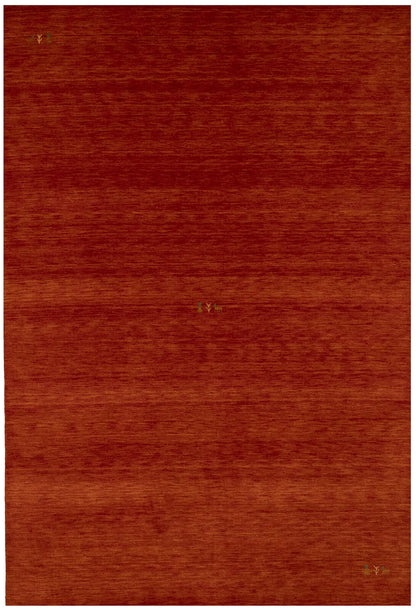 Contemporary Gabbeh Modern Rug Orange Tribal