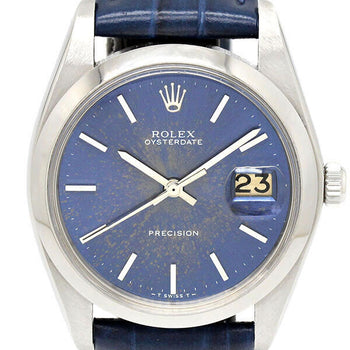 Rolex Oysterdate Precision 6694 Blue Dial Watch Men