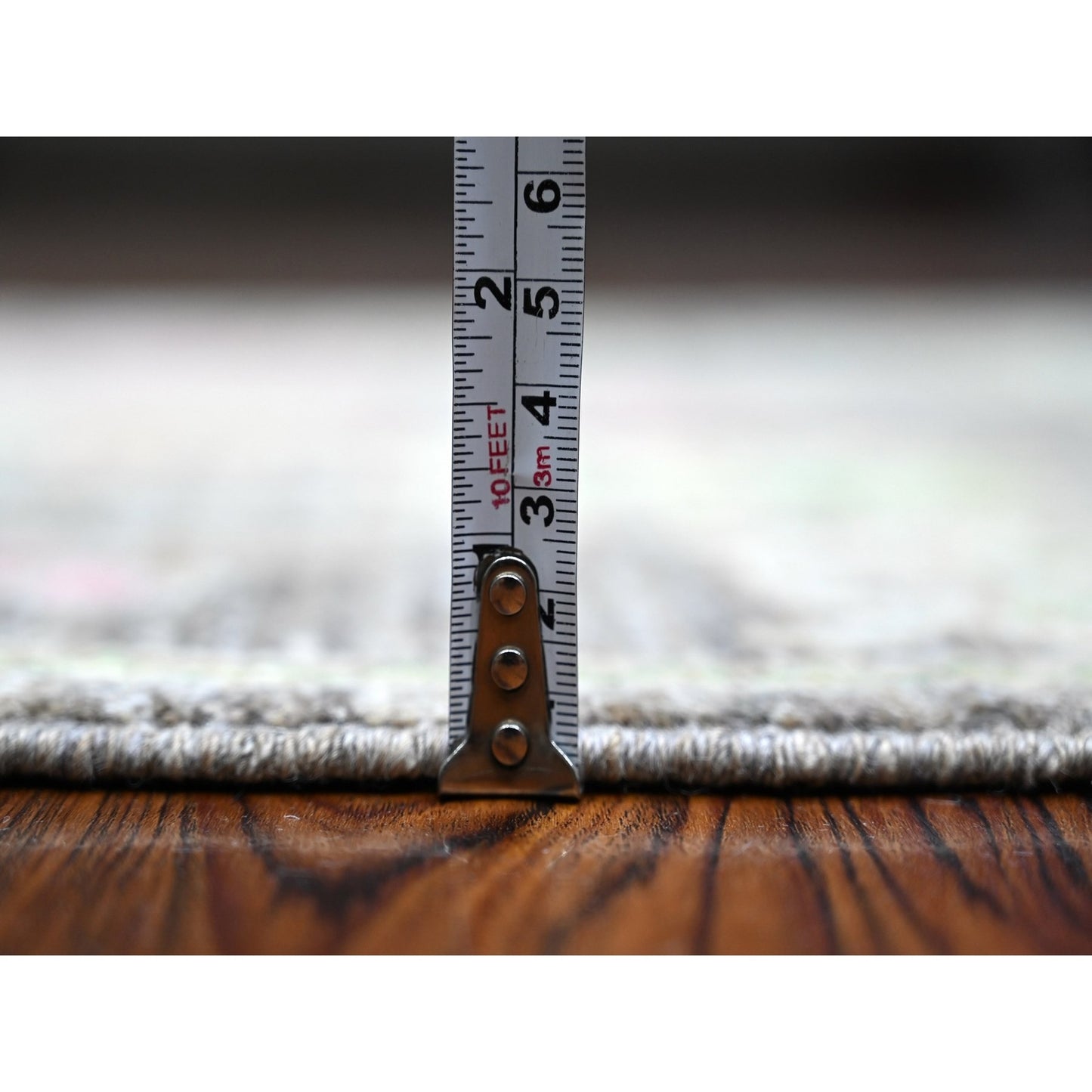 2'10"X10'7" Vampire Gray Afghan Angora Oushak Runner Oriental Rug