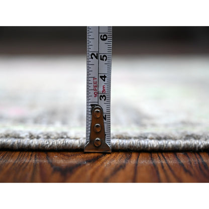 2'10"X10'7" Vampire Gray Afghan Angora Oushak Runner Oriental Rug