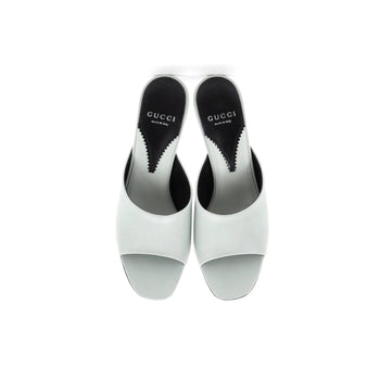 Gucci Women'S Interlocking G Heels Slide Sandals Leather