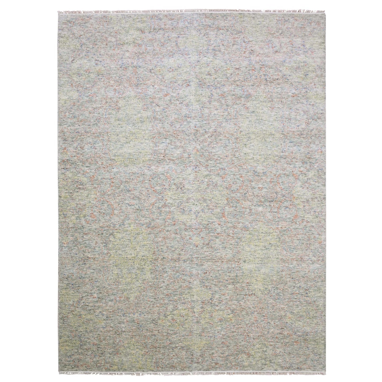 8'10"X12' Colorful Modern Salt And Pepper Design Wool Hand Knotted Rug