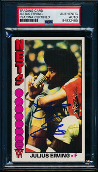 1976-77 Topps #1 Signed/Auto Julius Dr. J Erving