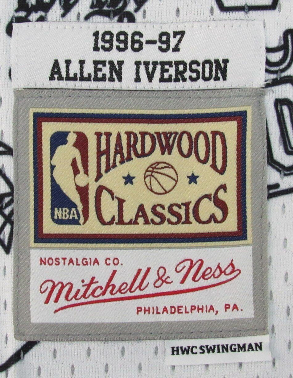 Allen Iverson Hof Autographed Printed Mitchell & Ness Jersey 76Ers Jsa 181847