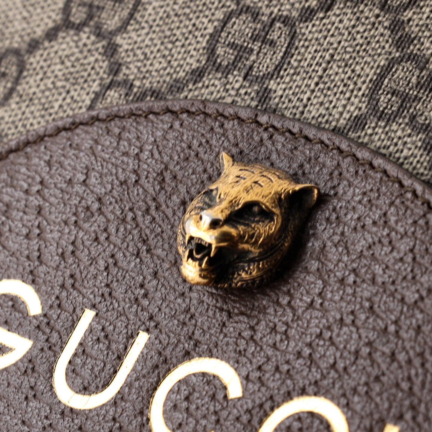 Gucci Neo Vintage Wristlet Pouch Gg Coated Canvas