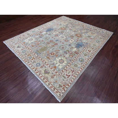 8'X9'8" Gray Ziegler Mahal Revival Hand Knotted Pure Wool Oriental Rug