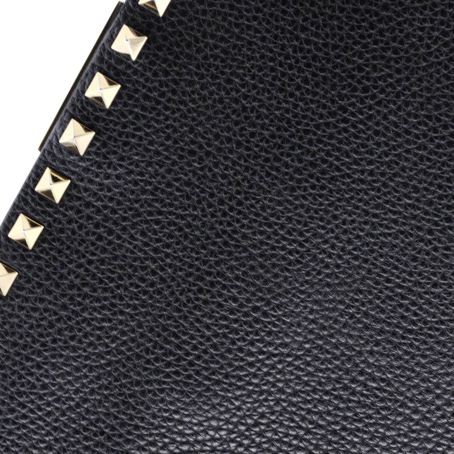 Valentino Garavani Rockstud Flip Lock Flat Pouch Leather Large