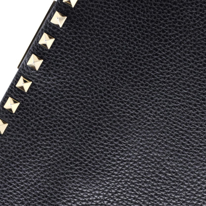 Valentino Garavani Rockstud Flip Lock Flat Pouch Leather Large