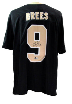 Drew Brees Autographed Black Nike On Field