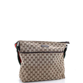 Gucci Front Pocket Web Messenger Gg Canvas Medium
