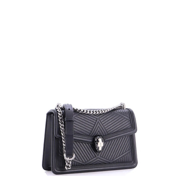 Bvlgari Serpenti Diamond Blast Shoulder Bag Quilted Leather Small