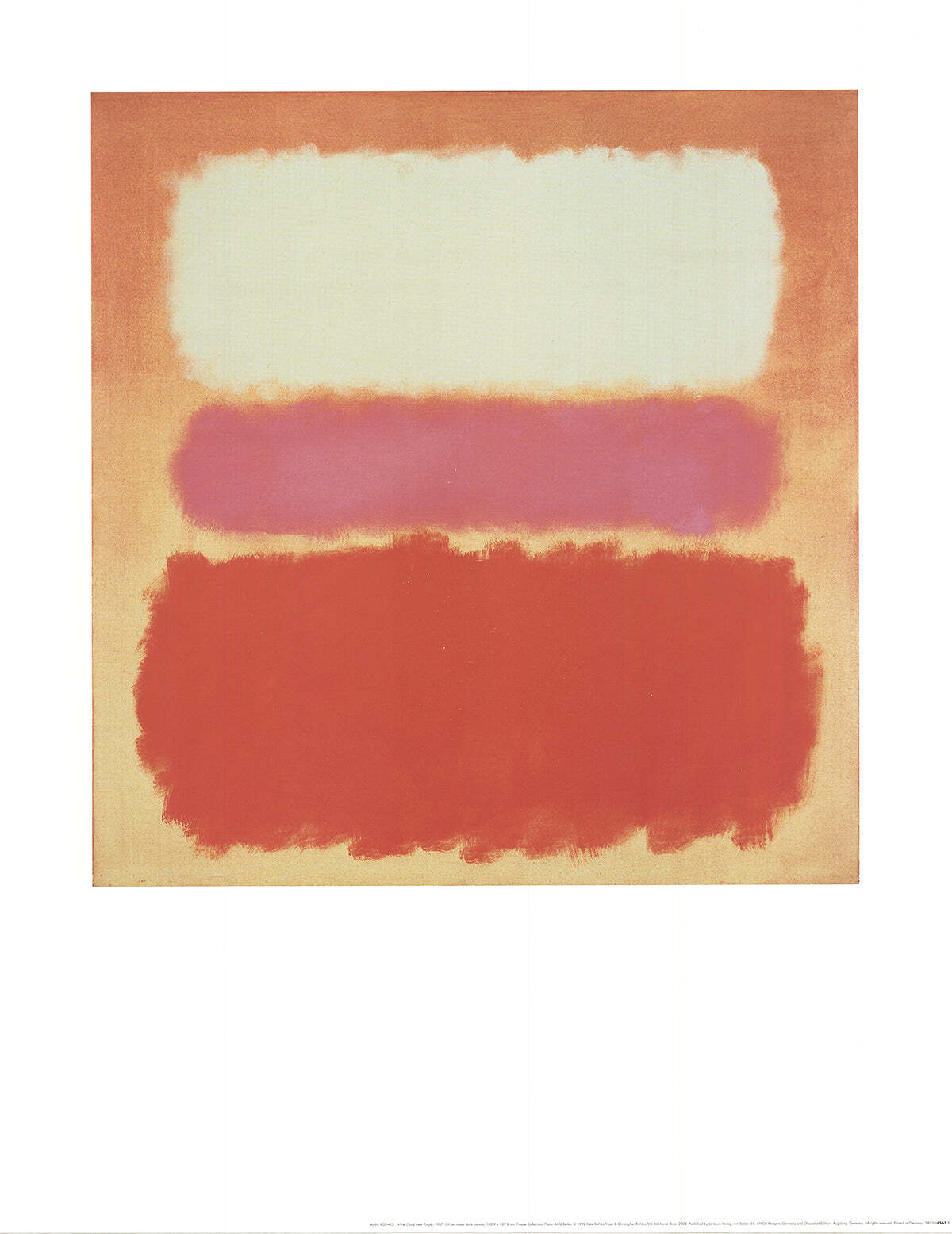 Mark Rothko White Cloud Over Purple " Poster Abstract Red Pink