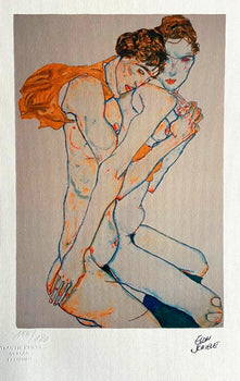 Egon Schiele Lithograph Coa Signed In Pen