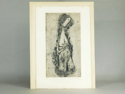 Johnny Friedlaender (Germany) Etching Female Nude Print Signed Sheet Only