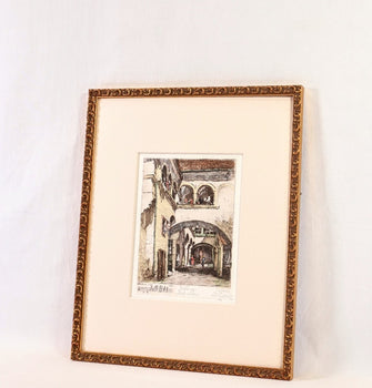 Herta Czernik-Kobanz Gzonning Etching Coloring 