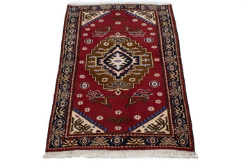 Hand-Knotted Geometric Tribal Oriental Area Rug