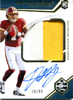 Dwayne Haskins Autographed Panini Jersey Card