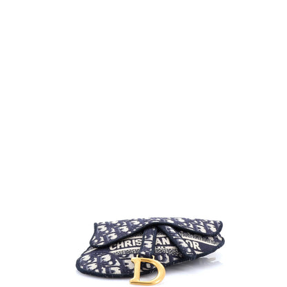 Christian Dior Saddle Belt Bag Logo Embroidered Oblique Canvas