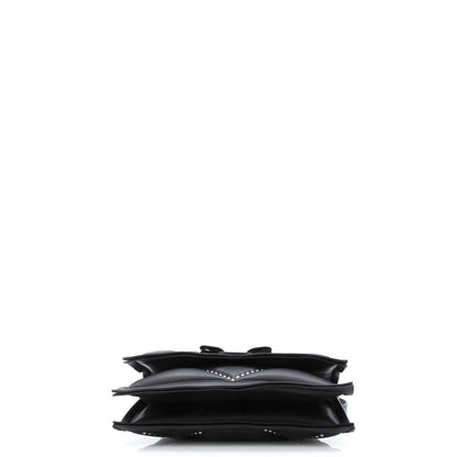 Salvatore Ferragamo Viva Bow Flap Bag Studded Leather Small