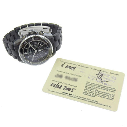 Chanel J12 Chronograph Date H0939 Ceramic Automatic 41Mm Matte Black