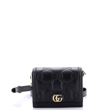 Gucci Gg Marmont Flap Messenger Bag Gg Matelasse Leather Mini