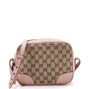 Gucci Bree Disco Crossbody Bag Gg Canvas With Leather Mini