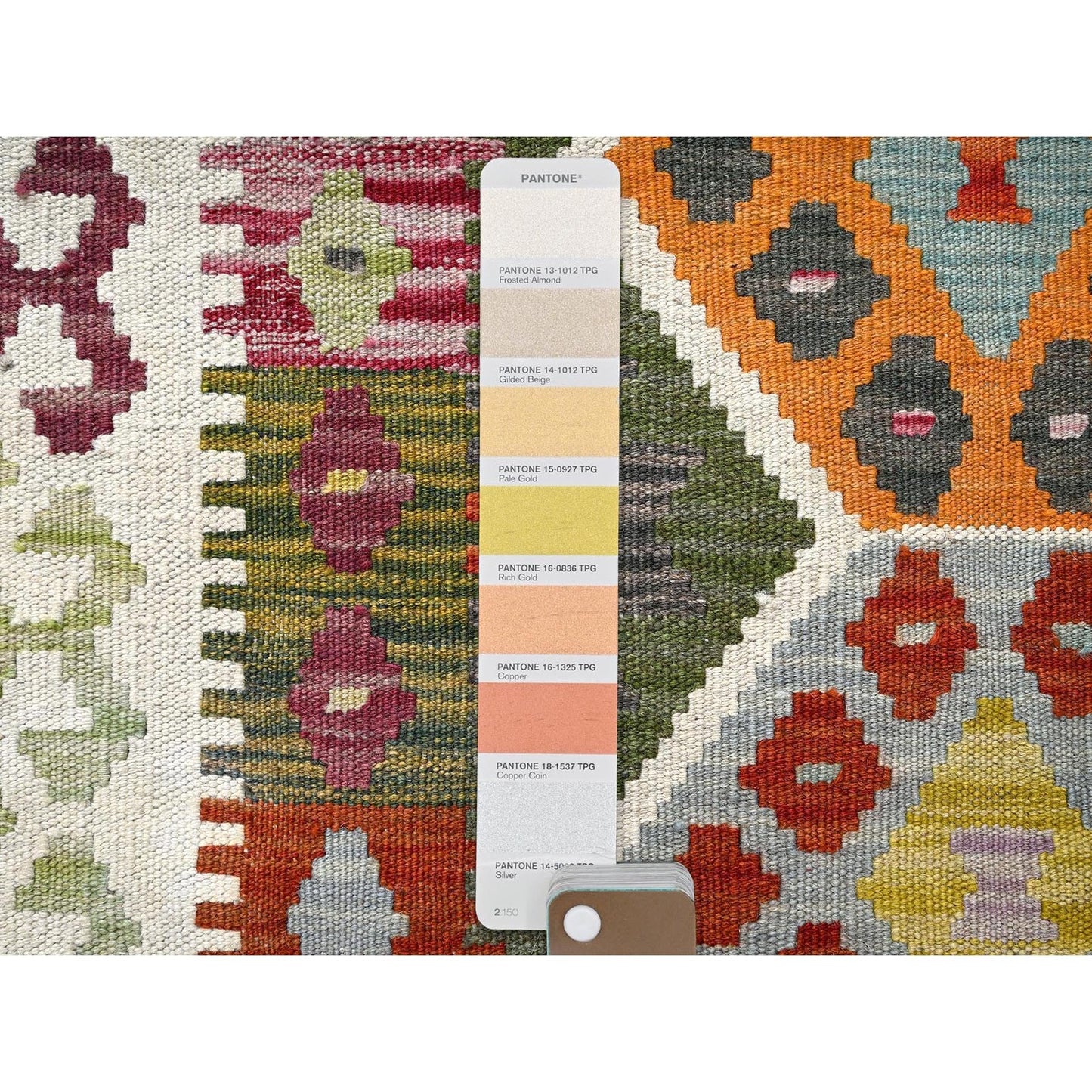 2'5"X9'9" Colorful Afghan Kilim 100% Wool Rug Flat Weave Hand Woven Runner