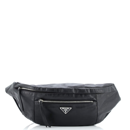 Prada Front Pocket Belt Bag Soft Calfskin Large