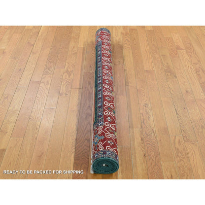 5'4"X7'9" Dark Green Afghan Super Kazak Hand Knotted Wool Oriental Rug