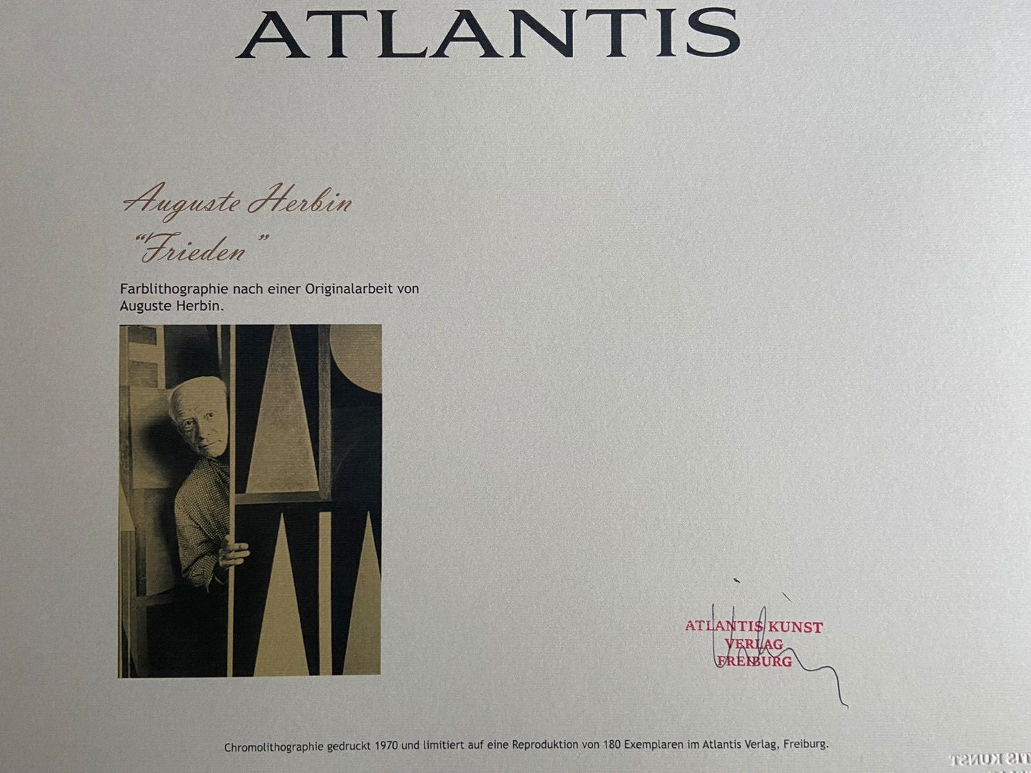 Auguste Herbin Lithograph Hand Numbered Signature