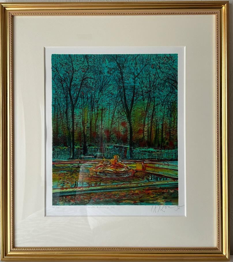 Jean Carzou Lithograph "Versailles, Le Bassin De Crs" 1995 Signed Numbered Coa