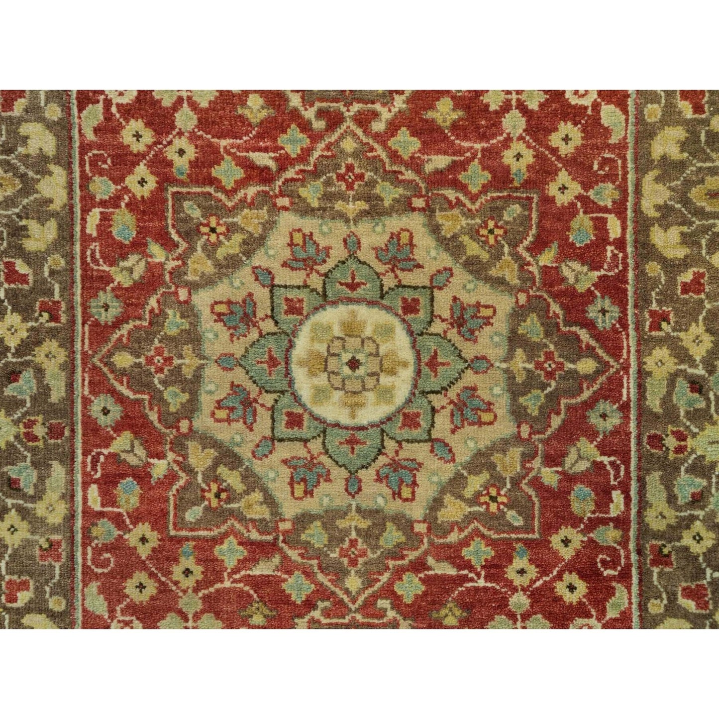 2'7"X18' Red Antiqued Haji Jalili Design Hand Knotted Wool Xl Runner Rug