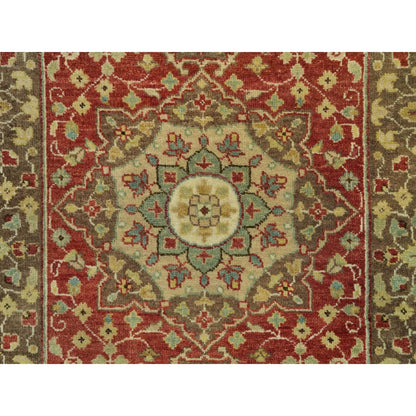 2'7"X18' Red Antiqued Haji Jalili Design Hand Knotted Wool Xl Runner Rug