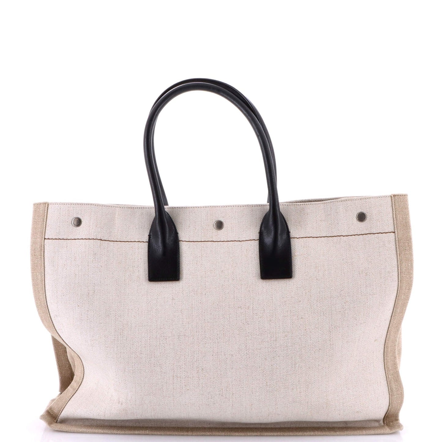 Saint Laurent Rive Gauche Shopper Tote Canvas Large