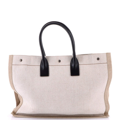 Saint Laurent Rive Gauche Shopper Tote Canvas Large