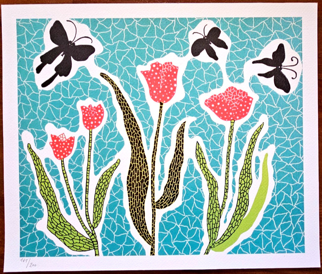 Yayoi Kusama Lithograph Mori Art Museum Coa Numbered A Hand Pencil