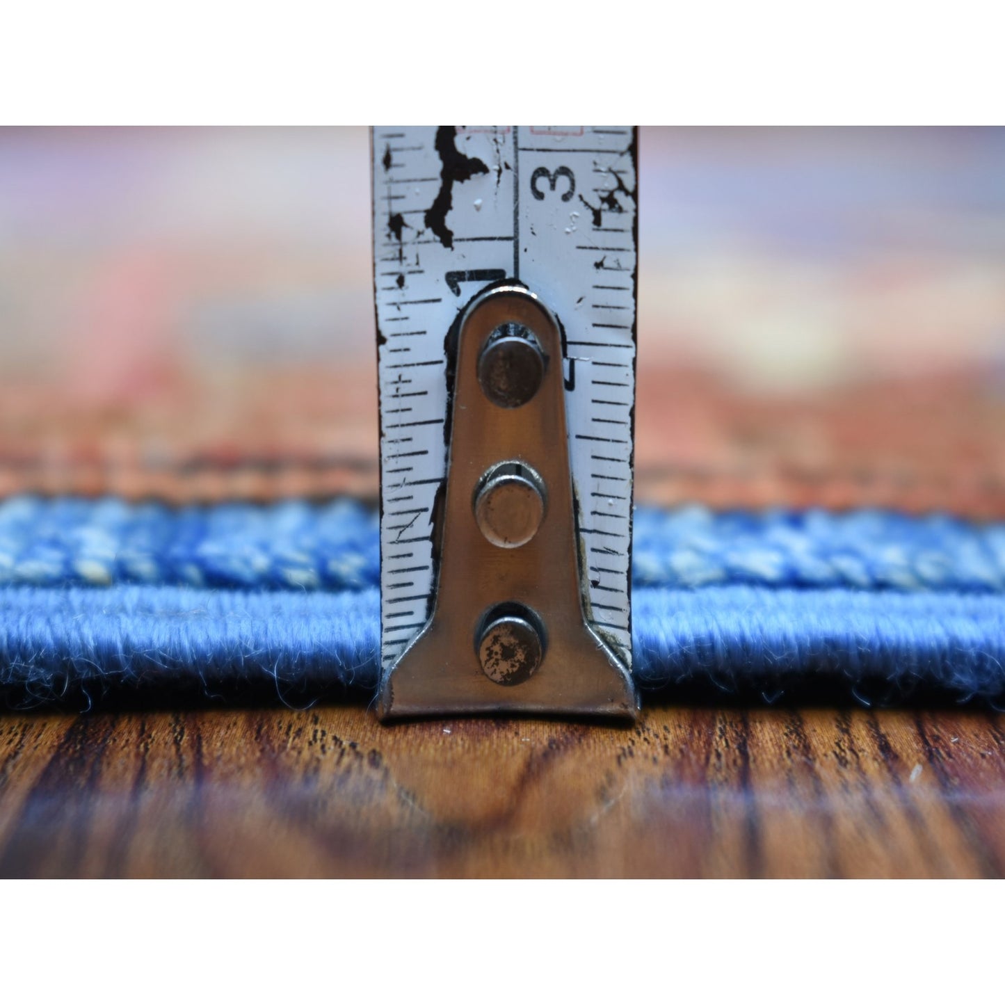 5'9"X7'10" Blue Turkeman Ersari With Khotan Design Soft Wool Oriental Rug