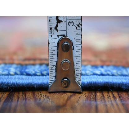 5'9"X7'10" Blue Turkeman Ersari With Khotan Design Soft Wool Oriental Rug