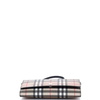 Burberry Hannah Wallet On Strap Vintage Check Canvas