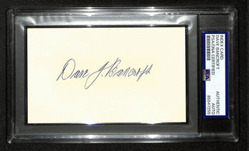 Dave Bancroft Hof Signed/Autographed 3X5 Index Card Phillies Psa/Dna 199308