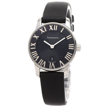 Leather TIFFANY&Co. Atlas Dome Watches Z1830.11.10A10A52A Stainless Steel/