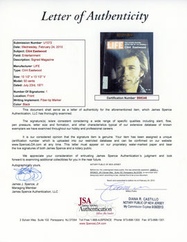 Clint Eastwood Autographed Life Magazine (Jsa)