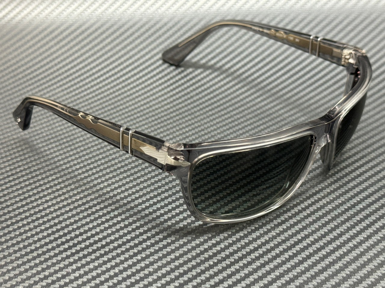 PERSOL PO3342S 309 71 Transparent Grey Gradient Unisex 63 mm Sunglasses