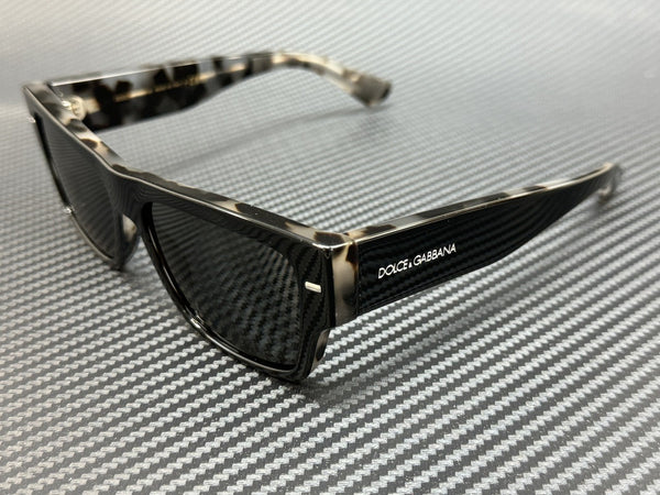 DOLCE & GABBANA DG4451 340387 Havana Dark Grey Men's 57 mm Sunglasses