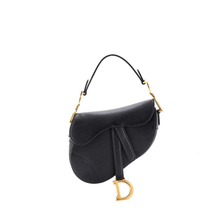 Christian Dior Saddle Handbag Leather Mini