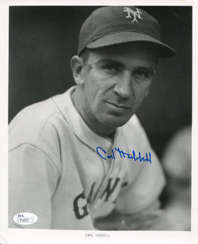 Carl Hubbell Autographed 8X10 Photo (Jsa)
