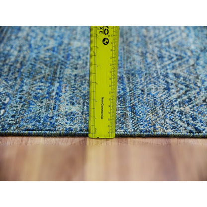 2'X3' Green Hand Knotted Kohinoor Herrita Diamond Shape Oriental Rug