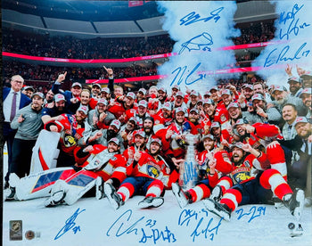 2023-24 Florida Panthers Multi Signed Stanley Cup Champions 16X20 Photo (Beckett