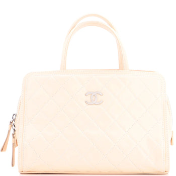Medium Chanel Zip Around Satchel Quilted Calfskin