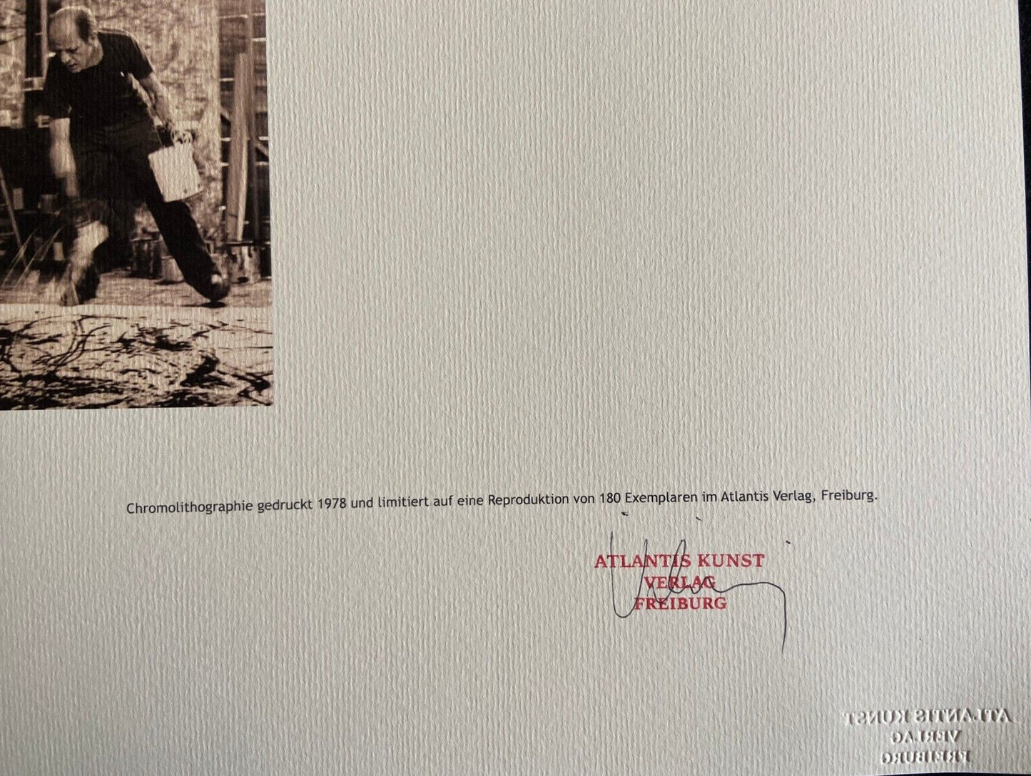 Jackson Pollock Action Painting Coa Firmata O.P. Numerata A Mano - Mark Rothko